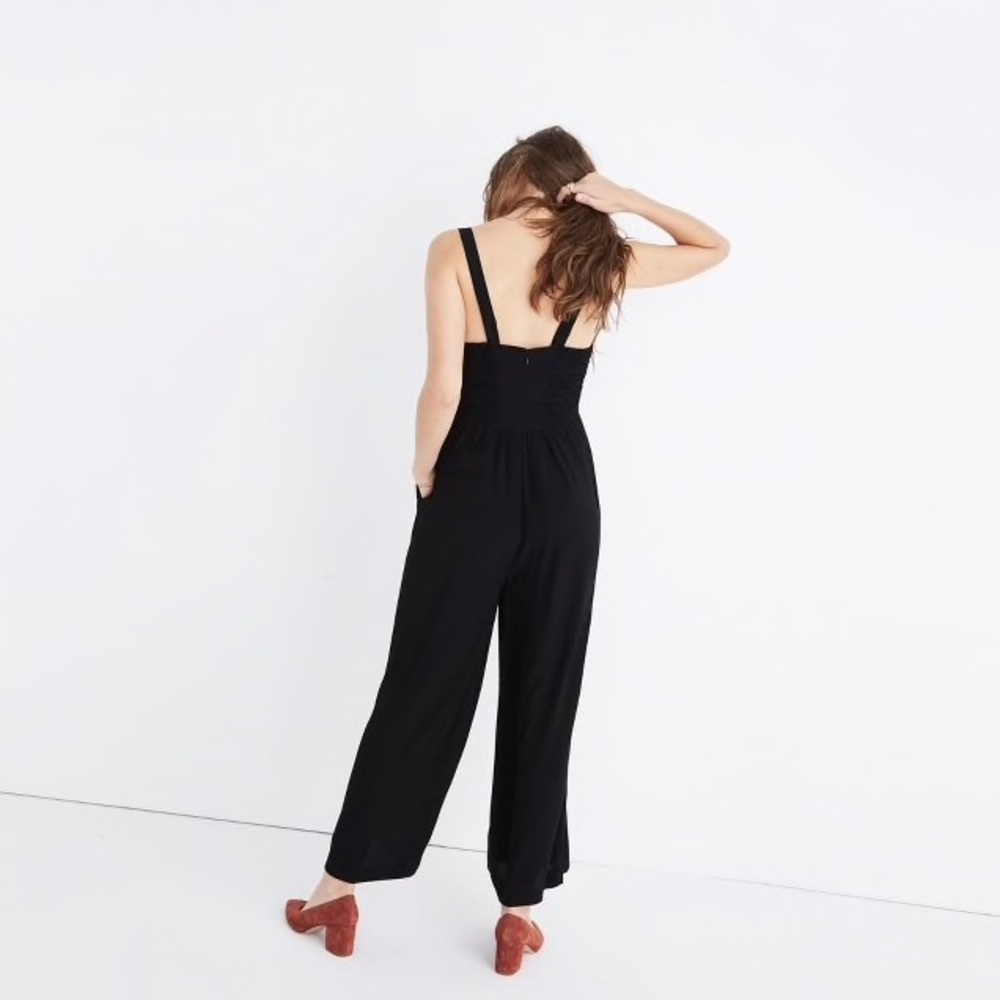 Madewell Smocked Crop Jumpsuit